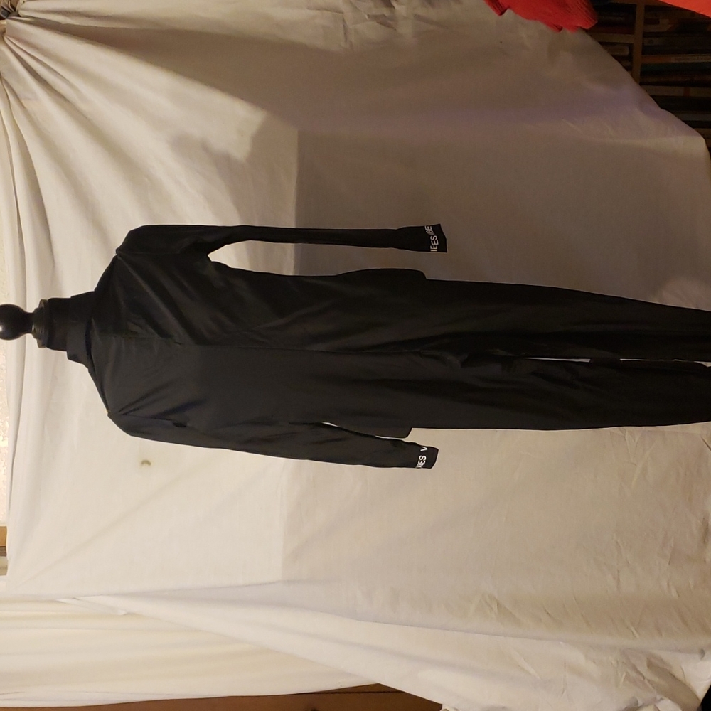 Black stretch 1 piece jumpsuit